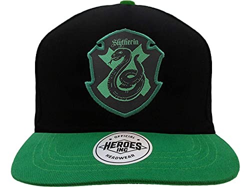 Harry Potter Badge Slytherin (Snapback Cap) HEADWEAR NUOVO