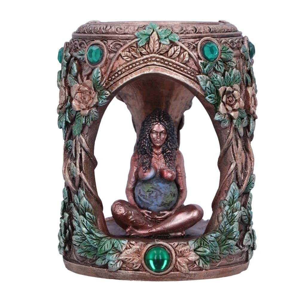 NN Designs Bronze Mother Earth Tea Light Holder 7Cm NUOVO