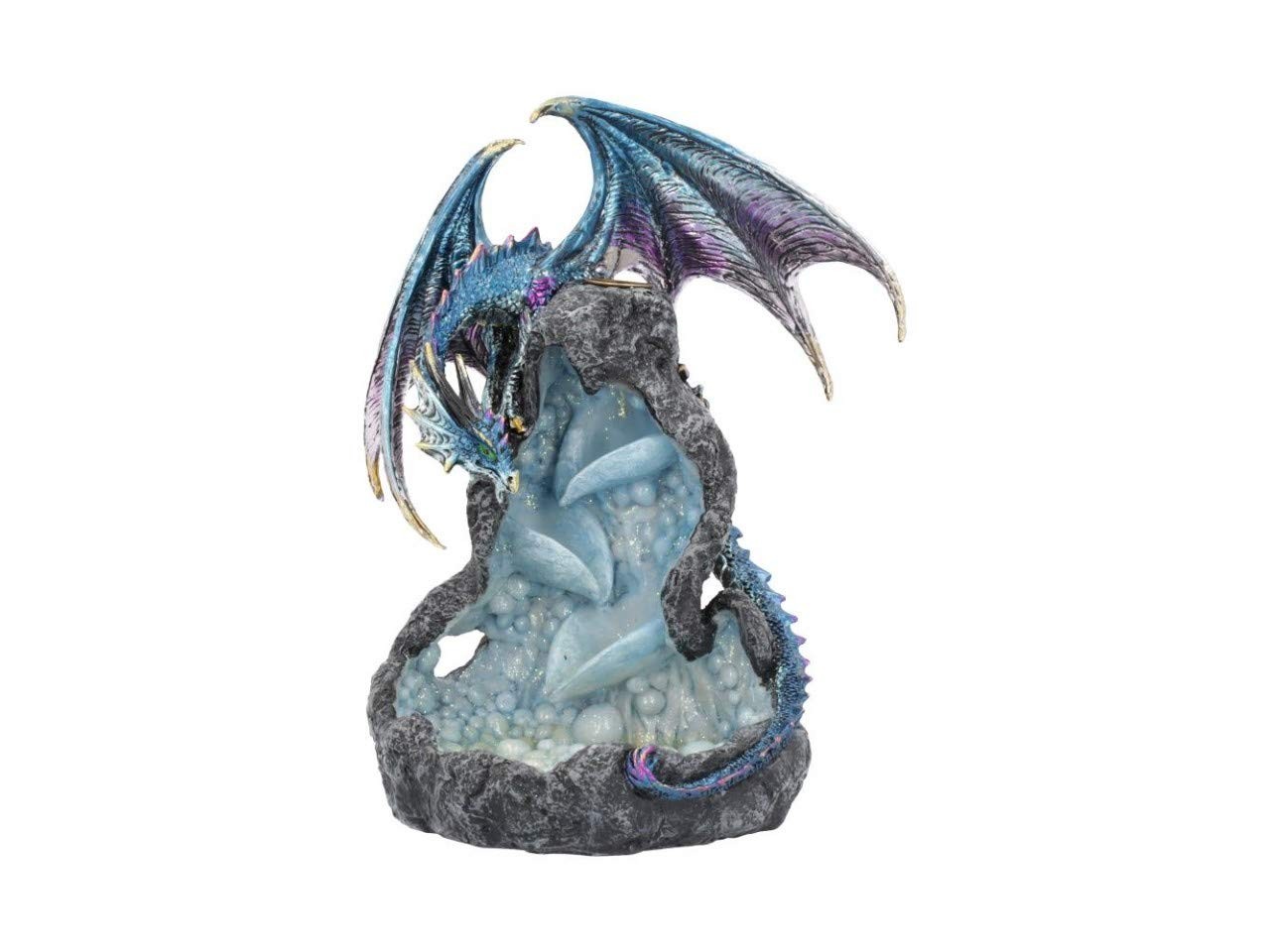 Dragons Intrigue Metallic Dragon Backflow Incense Burner NUOVO