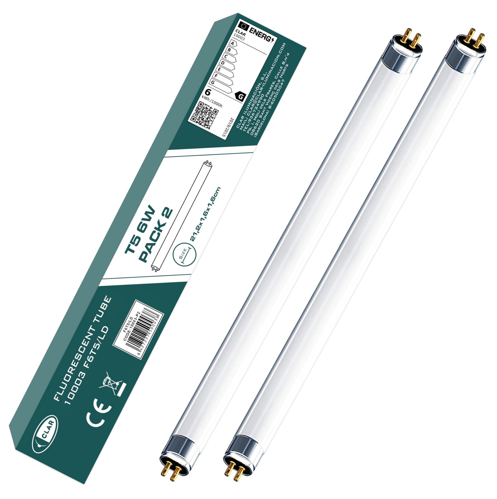 CLAR - 6W T5, Tube Fluorescent, Tubes Fluorescents, Tube Néon, Lampade Fluoresce