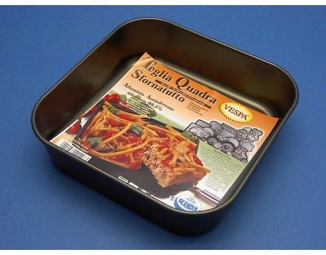 FORMA TEGLIA PLACCA RUOTO PER PIZZA FOCACCIA 30X30X3H ANTIADERENTE DOLCI 8 2022