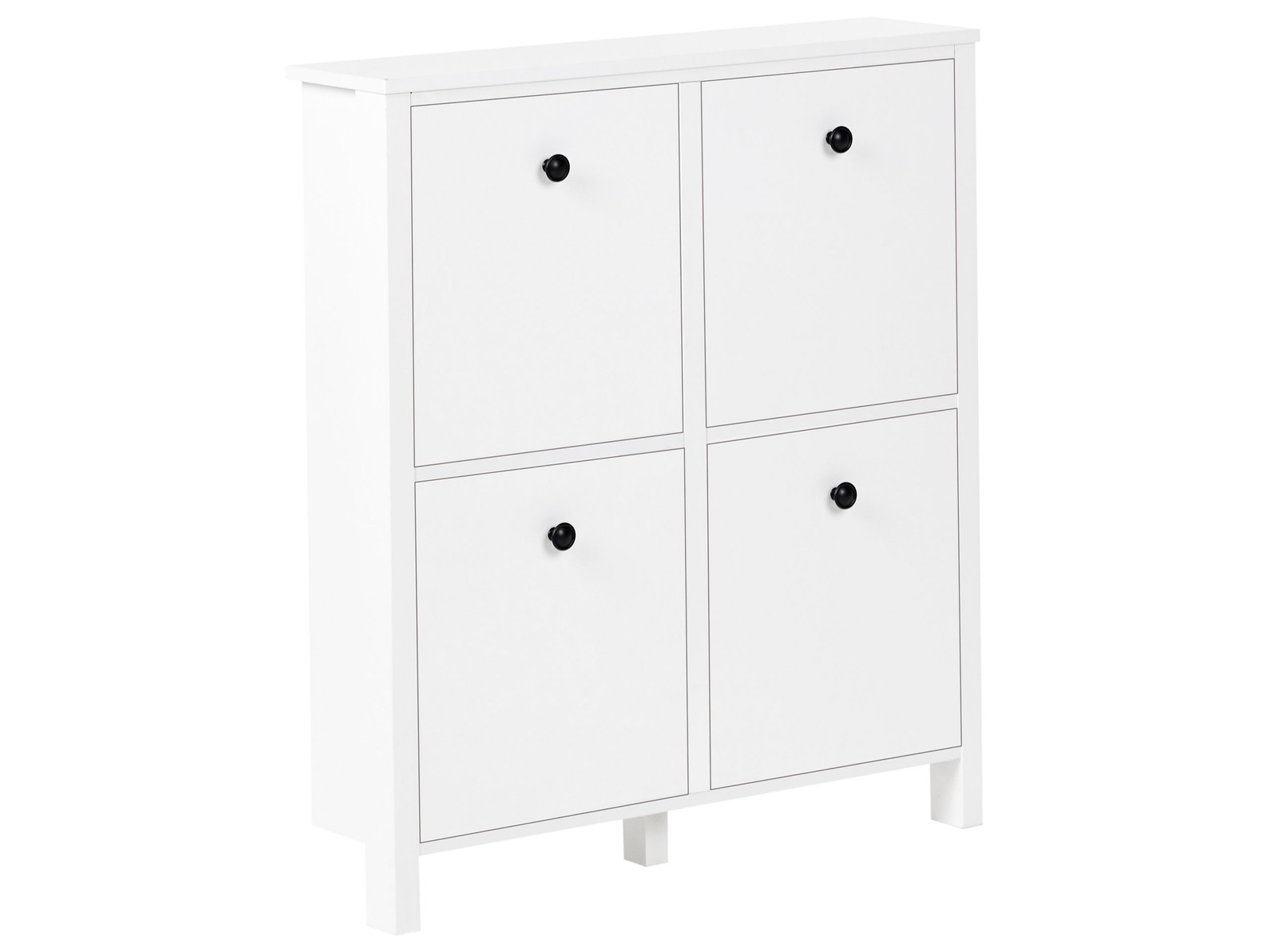 Scarpiera in MDF bianco 4 scomparti MDF Stile Gibson