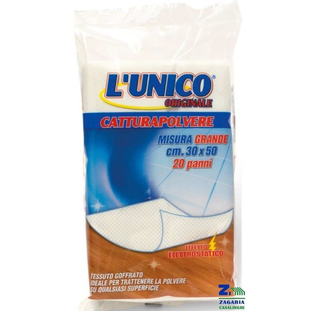 PANNO CATTURAPOLVERE L'UNICO ORIGINALE MISURA GRANDE CM 30X50 CONF. DA 20 PZ