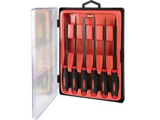 LIME IN ACCIAIO AD AGO IN SERIE 6 PEZZI- - mm.140 - 1 blister