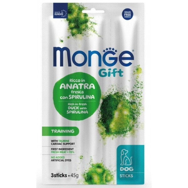 Monge Gift Training Dog Ricco In Anatra Fresca Con Spirulina