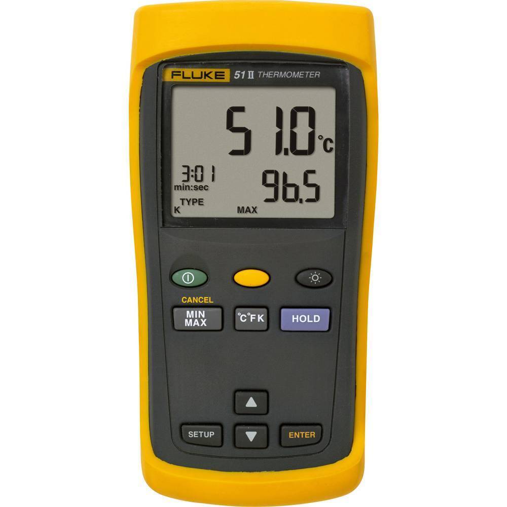 Fluke 51 II Termometro -250 - +1372 °C Sensore tipo J, K, T, E