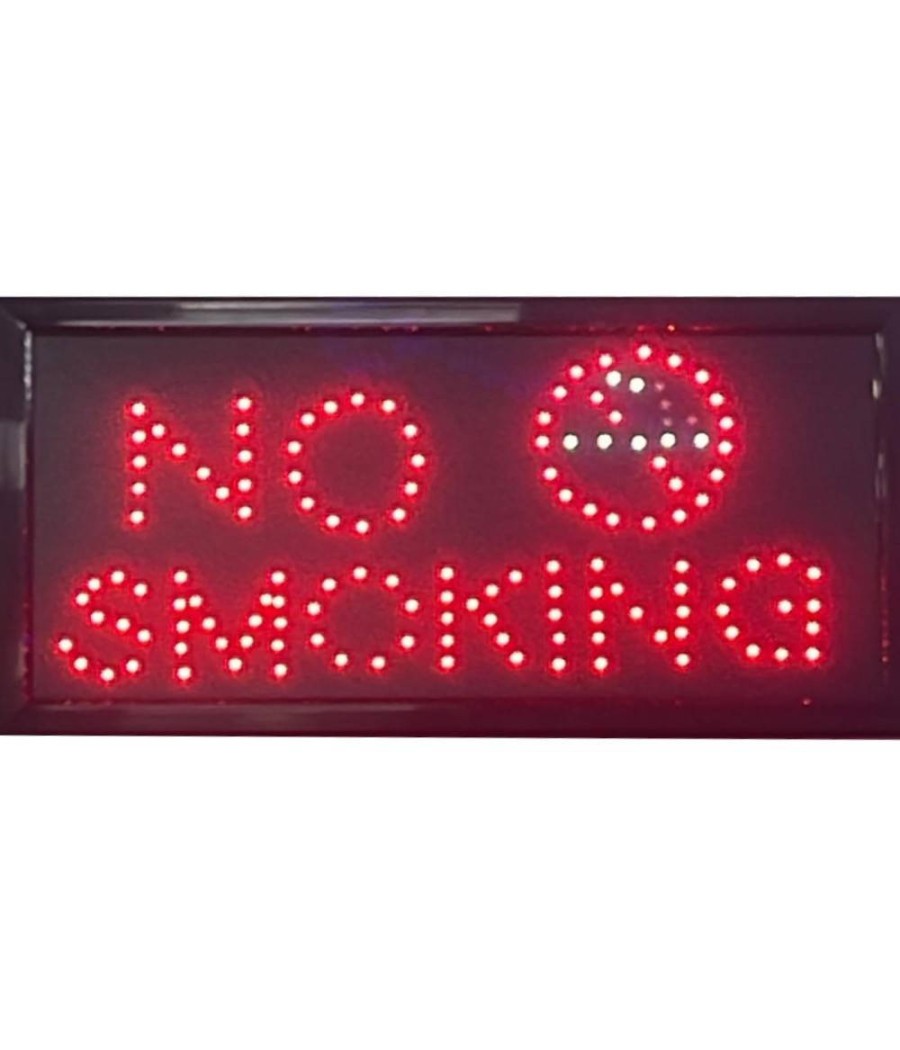 Insegna Luminosa Led X Locale Commerciale Con Scritta No Smoking Vietato Fumare
