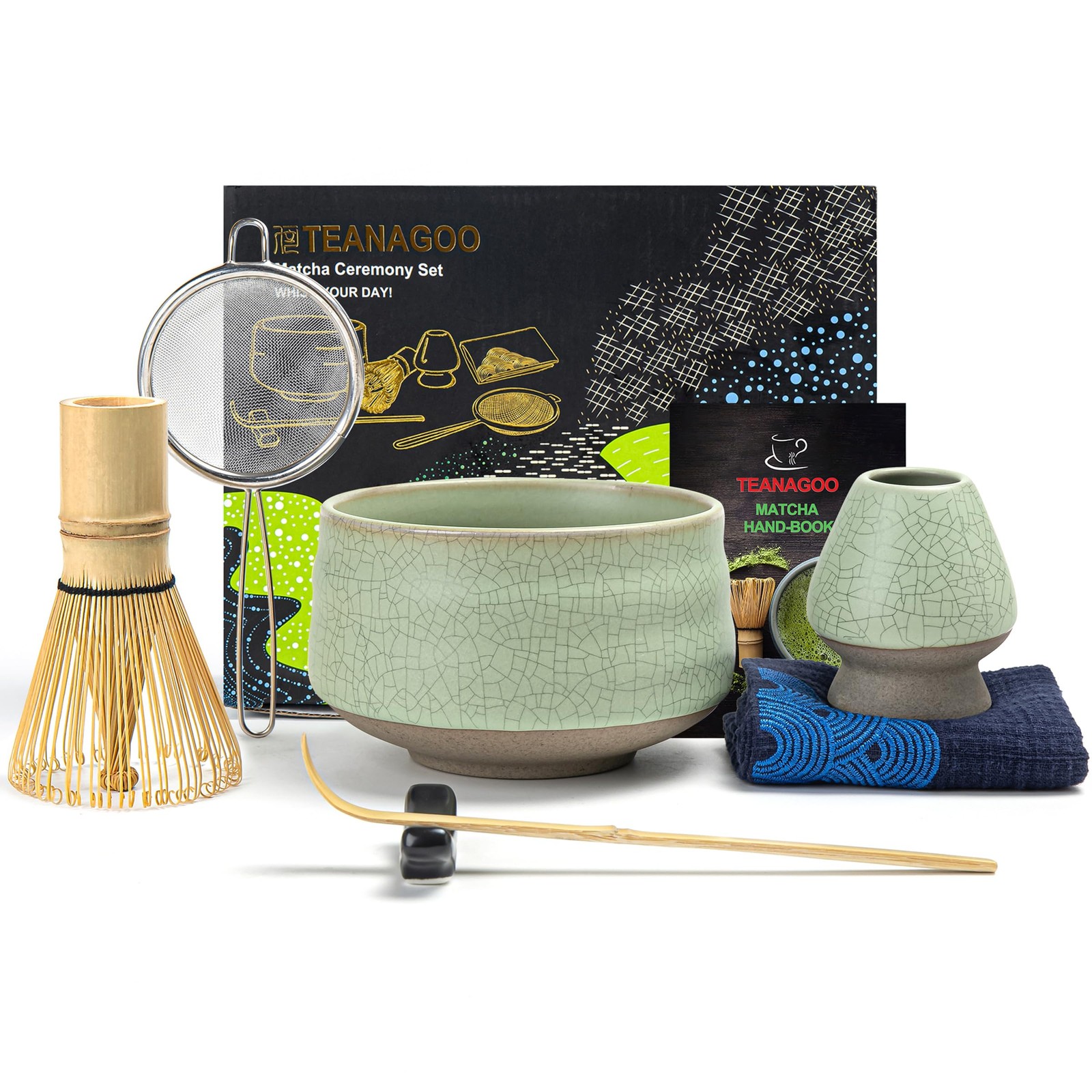 TEANAGOO Japanese Tea Set, Matcha Whisk Set, Matcha Bowl Bamboo Matcha Whisk (ch