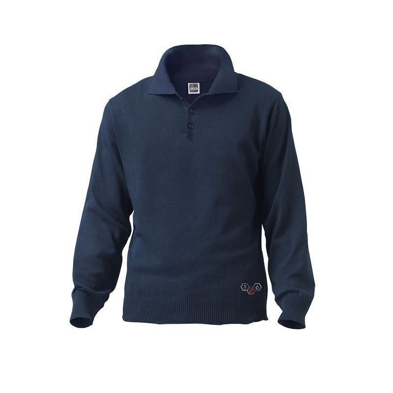 Maglia multipro zip corta blu-4034 tg. xl