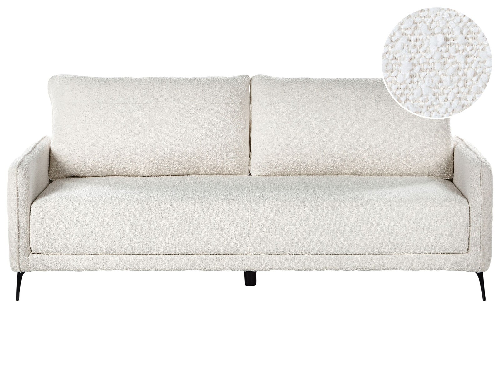 Divano letto bouclé bianco HEMING