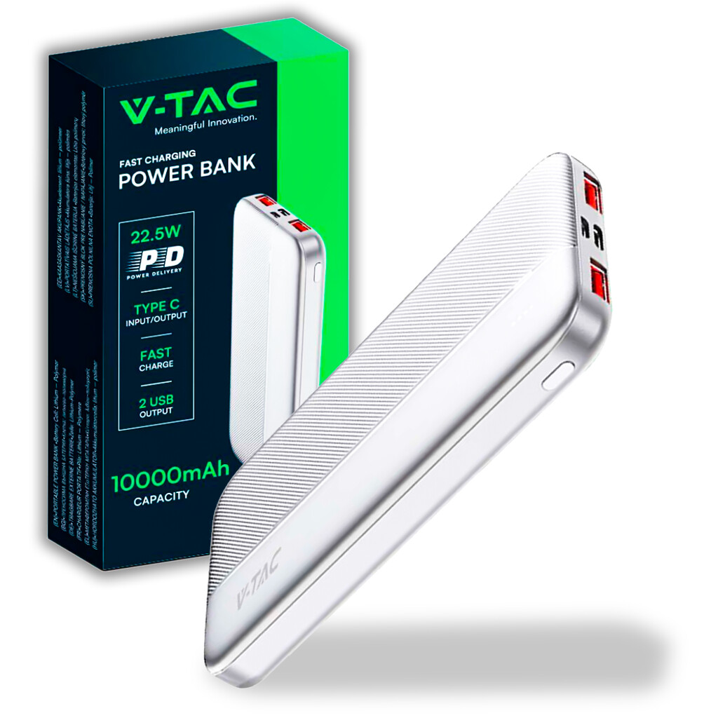 10000mAh Fast Charger Power Bank White 14297028