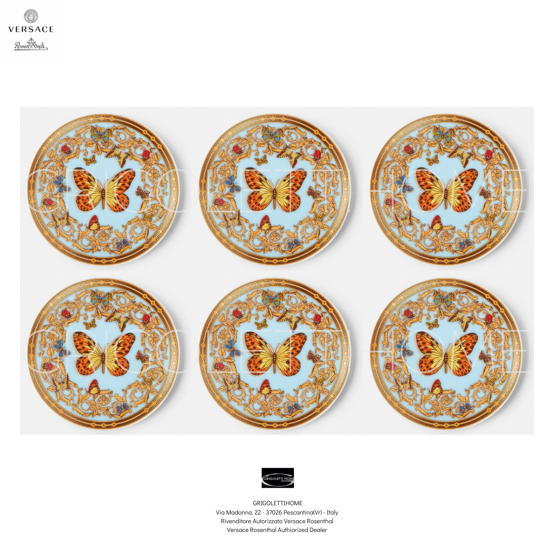 Versace Rosenthal - Le jardin de Versace - 6 Piatti Piani /Burro cm 10 - in 4.09