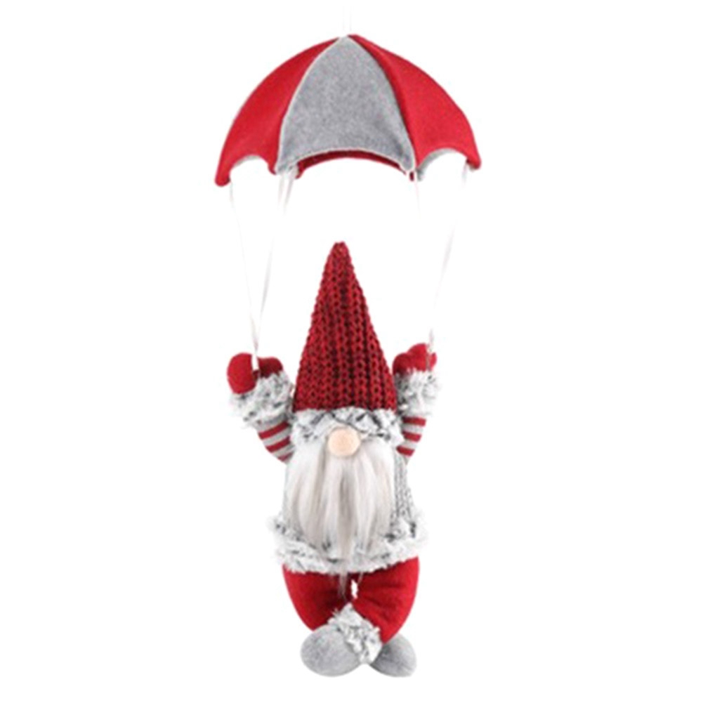 Statuetta Gnomo Gnomo Paracadutismo Bambola Sul Tavolo Scaffale Paracadute 4855