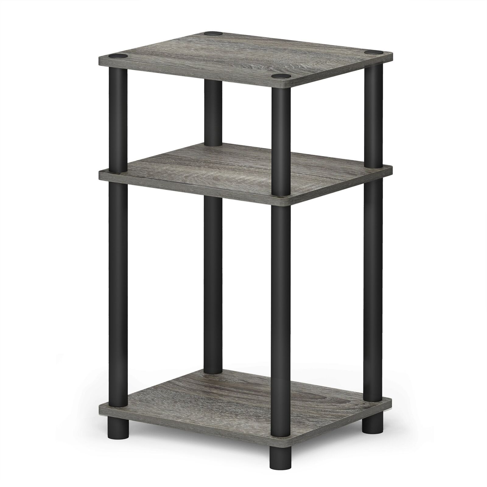 Furinno Tavolino da Salotto a 3 ripiani, French Oak Grey/Black
