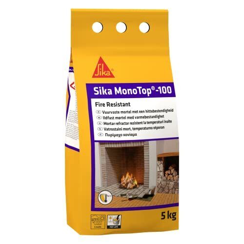 Sika - Sika Monotop 100 Fire Resistant, Grigio - Malta refrattaria (S8F)