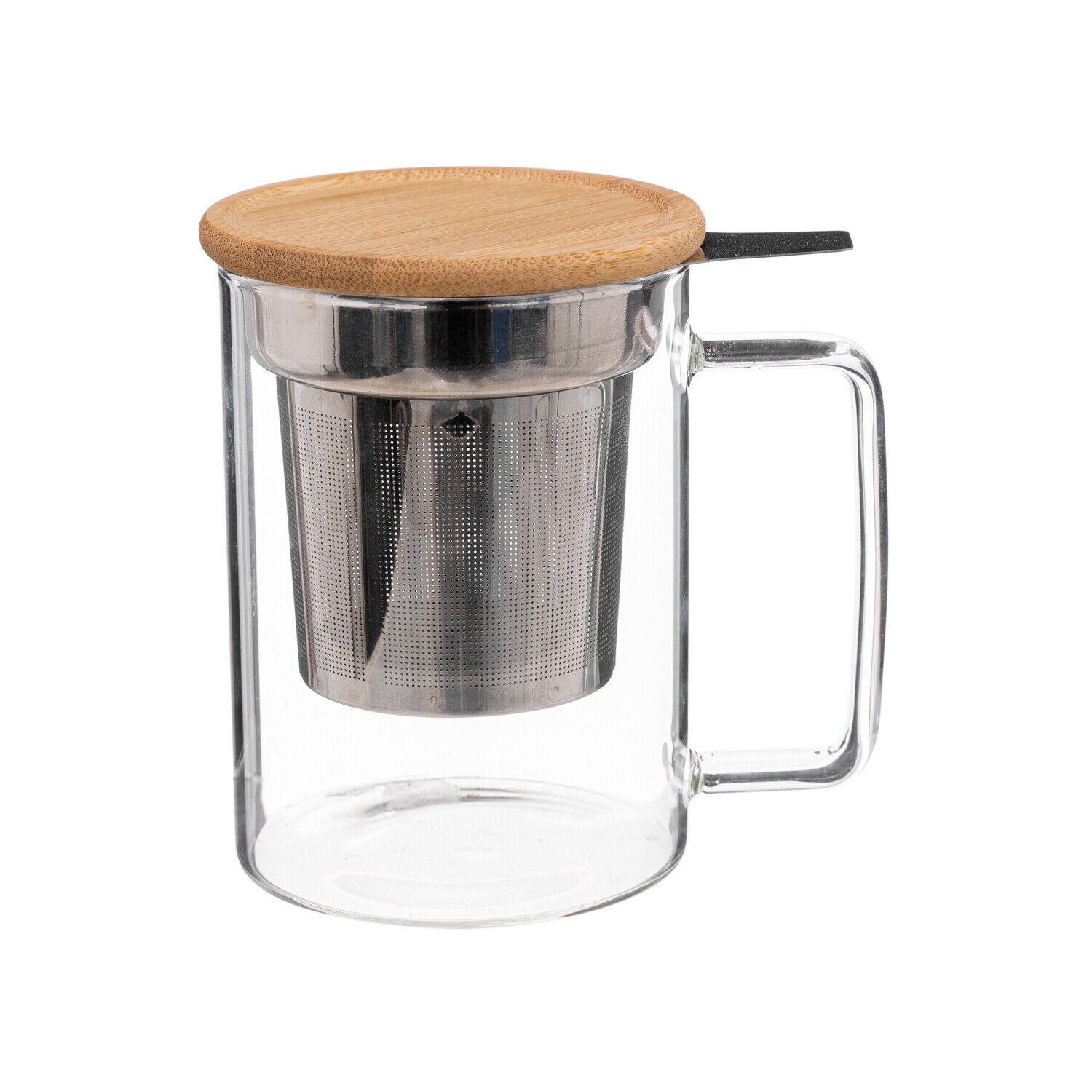 Tazza tisaniera 450 ml con filtro in acciaio inox Mia marrone