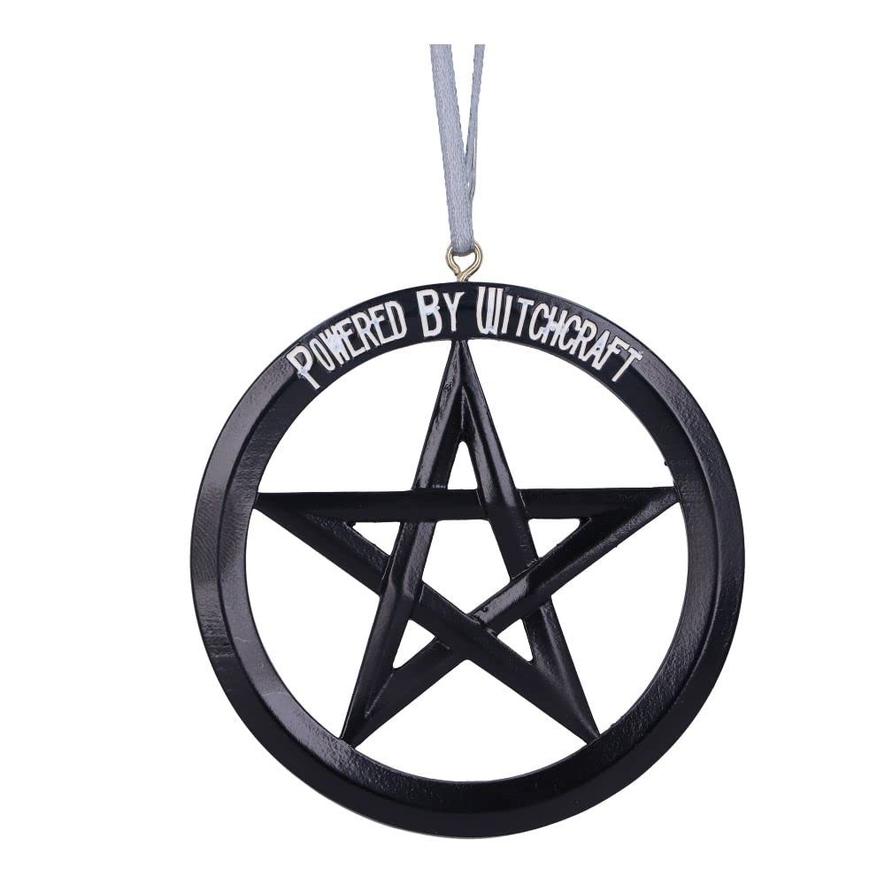 Nemesis Now Powered by Witchcraft Hanging Ornament 7cm, Black, Exclusive Pentagr