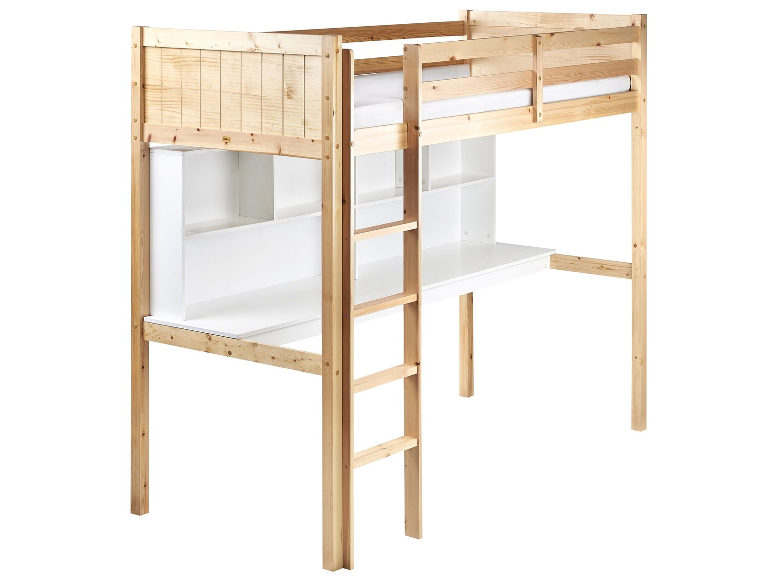 Letto a soppalco per bambini con scrivania e scala Letto a soppalco con struttur