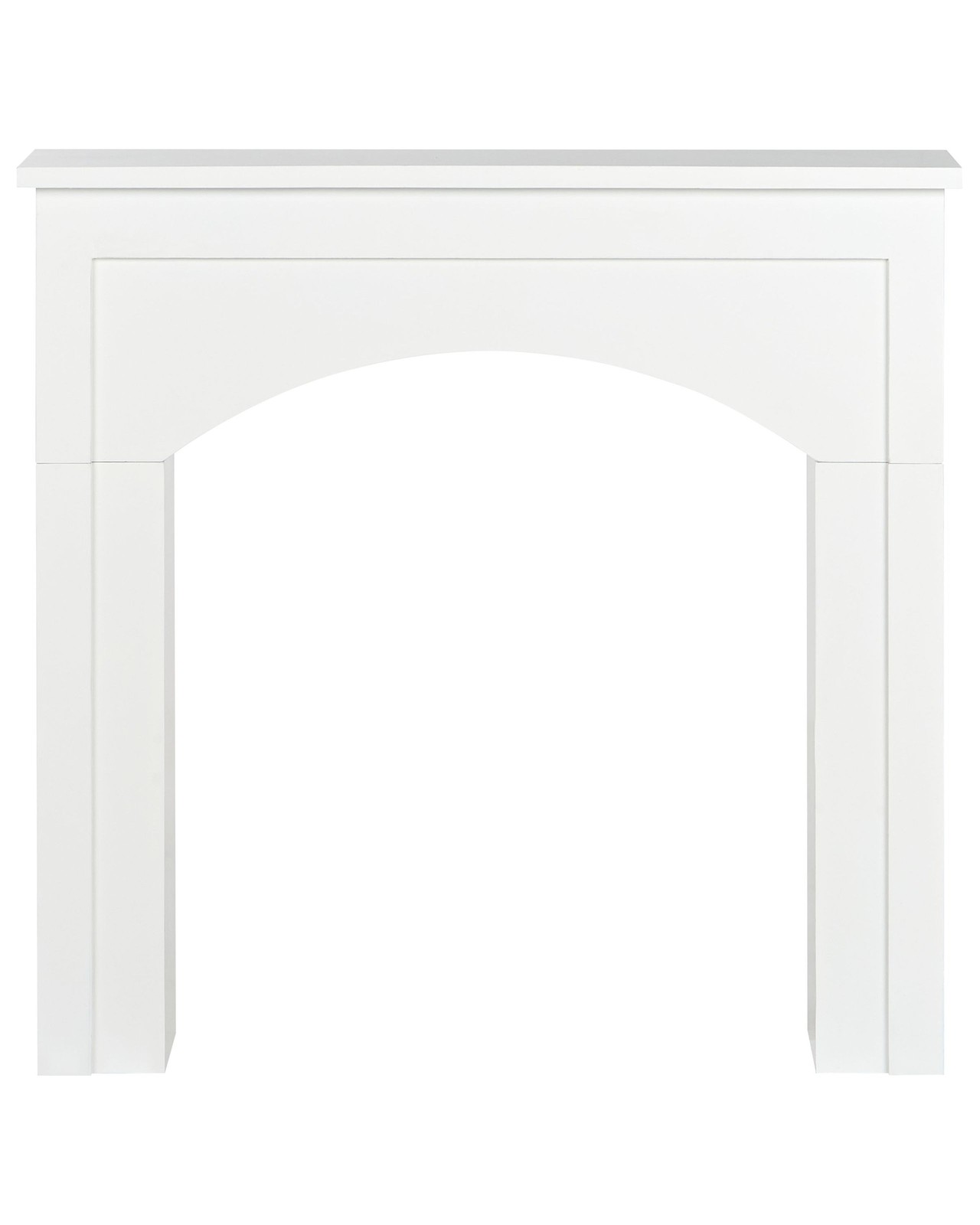 Cornice camino decorazione da soggiorno in MDF bianco Busselton