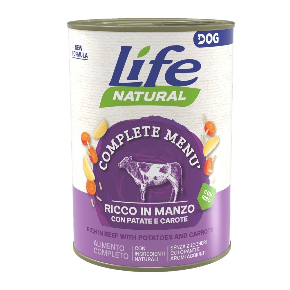Life Dog Nutrition Plus con Manzo e Patate 400 g
