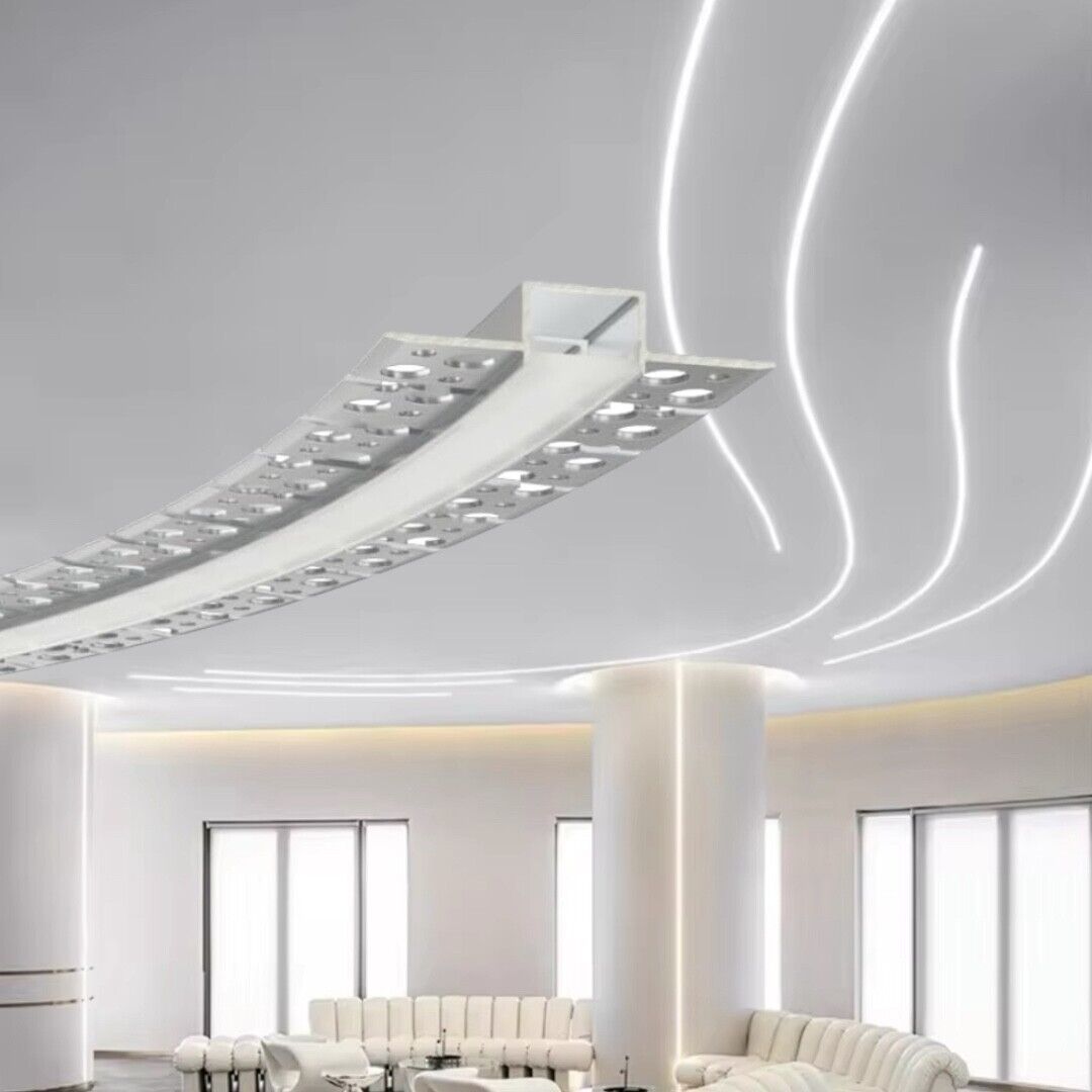 Profilo in alluminio 1.5 mt per strisce LED flessibile curvabile pacco da 12 pz