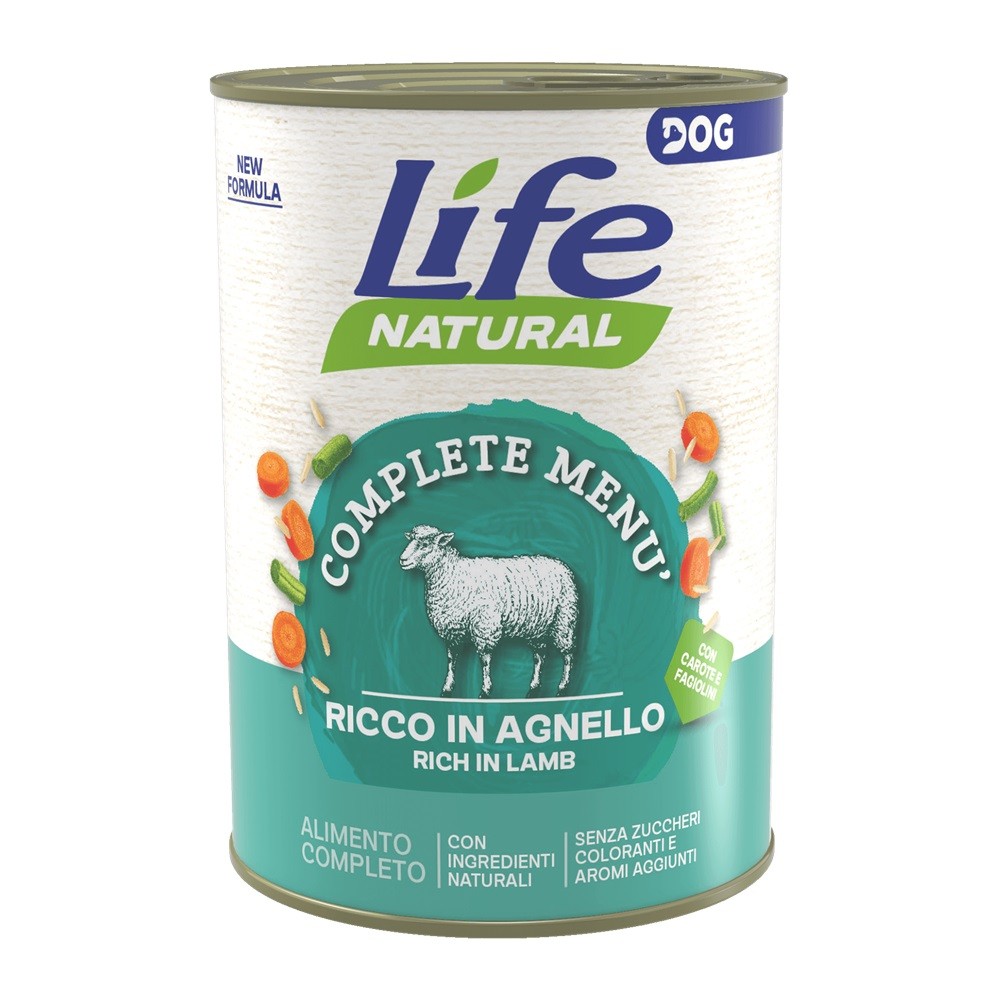 Life Dog Nutrition Plus con Agnello e Riso 400 g