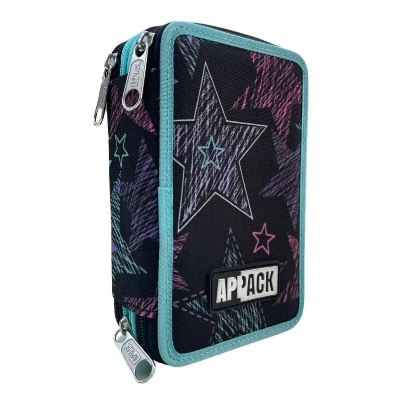 Astuccio 3 Zip Black Stars - Appack