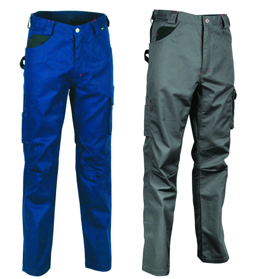 PANTALONE DRILL IN COTONE E POLIESTERE RIGHT FIT  tg.46  navy/nero    COFRA