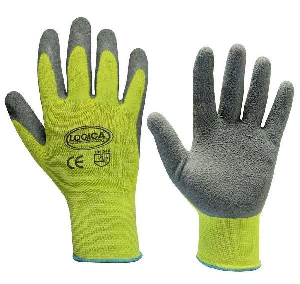 Guanti Schiuma Lattice Grigio/Giallo Hv Logica - Misura 8
