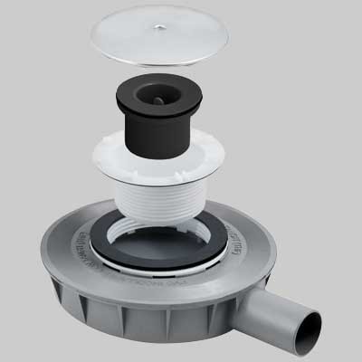 SIFONE ULTRA RIBASSATO PER PIATTI DOCCIA FILO PAVIMENTO - Scarico Ø 40