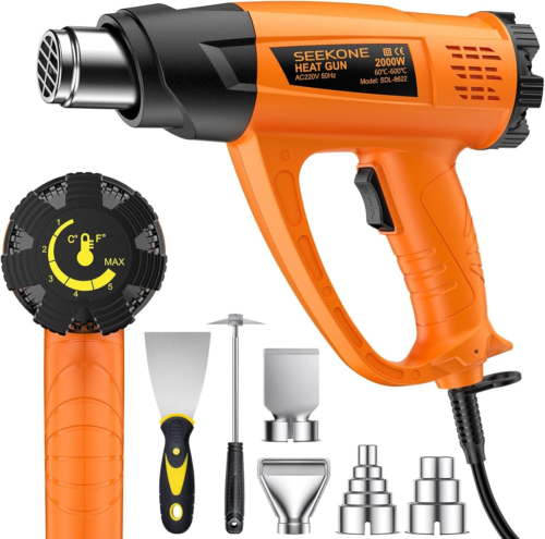 Pistola Termica, SEEKONE ad Aria Calda Professionale 2000W, 60℃-...