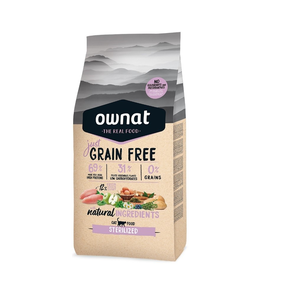 Ownat Grain Free Just Cat Sterilized 1 kg