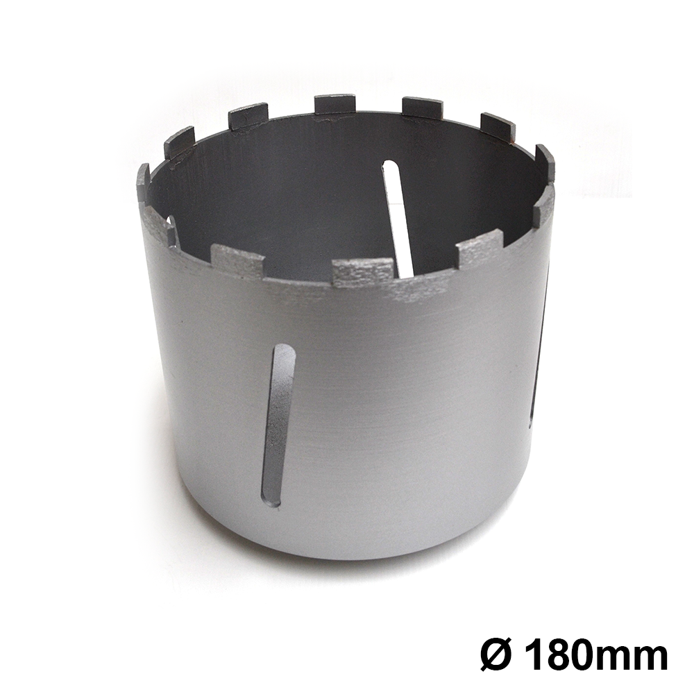 Fresa foretto al diamante per carotatrice Ø 180 mm - lunghezza 160mm