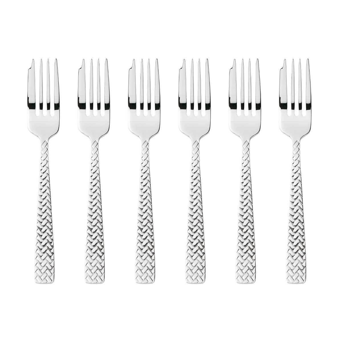 SAMBONET - Cortina Posate 6 Forchette Dolce Dessert Acciaio Inox