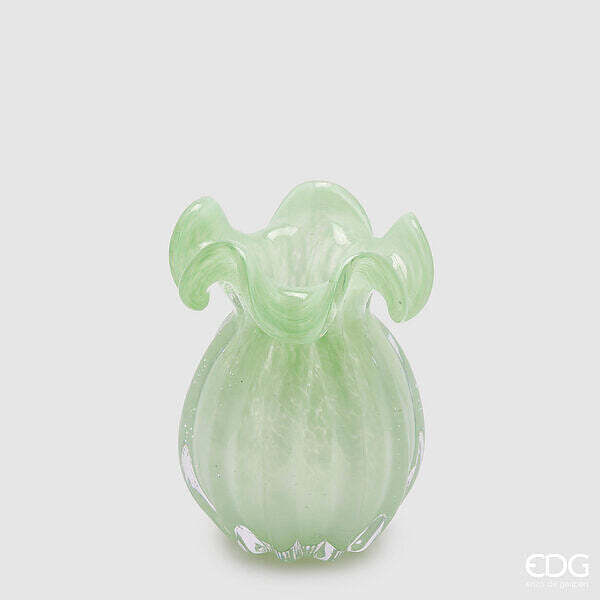EDG Enzo De Gasperi EDG Enzo De Gasperi Vaso Sacchetto H 14 Cm D 11 Cm Vetro Lig