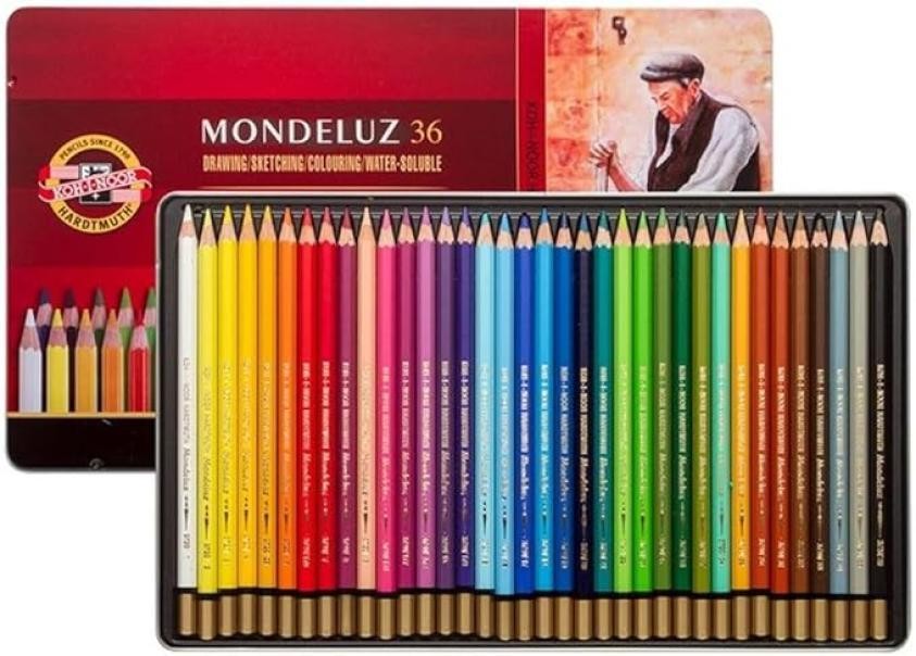 Koh-I-Noor Mondeluz pastelli acqerellabili confezione di metallo da 36 pz in col
