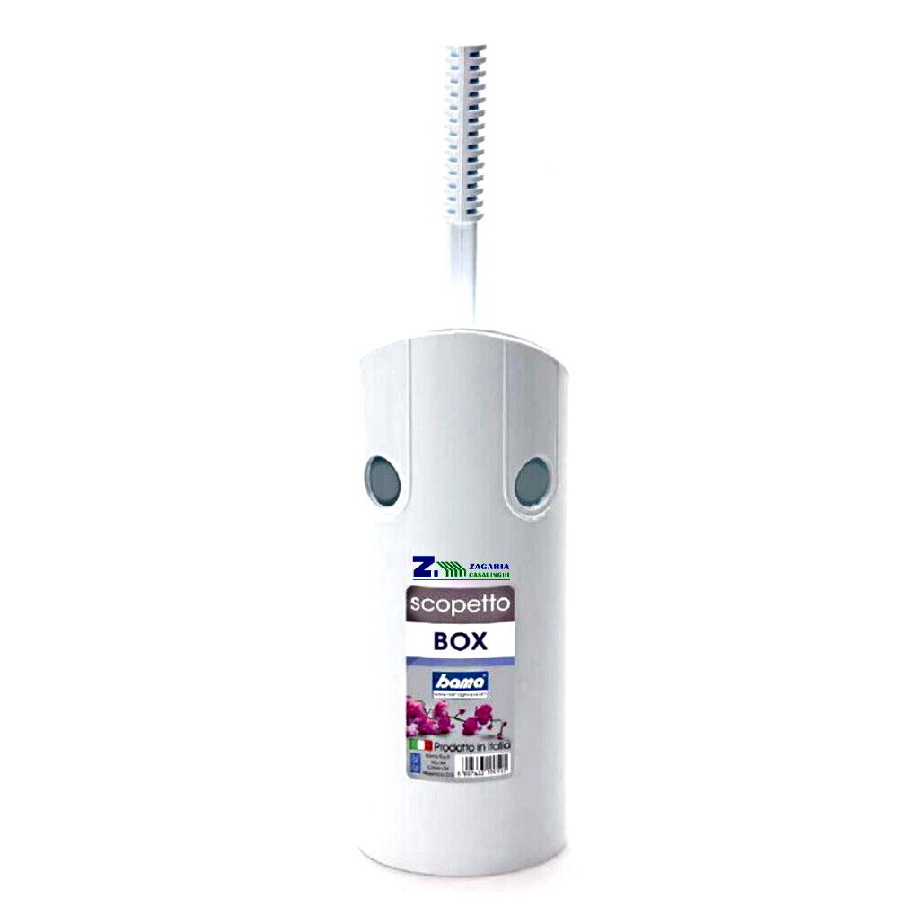 PORTASCOPINO BOX SCOPINO DA BAGNO SCOPETTO WC BIANCO SETOLE IN PLASTICA