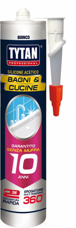 Tytan SILICONE ACETICO BAGNI E CUCINE ml. 280 - Trasparente