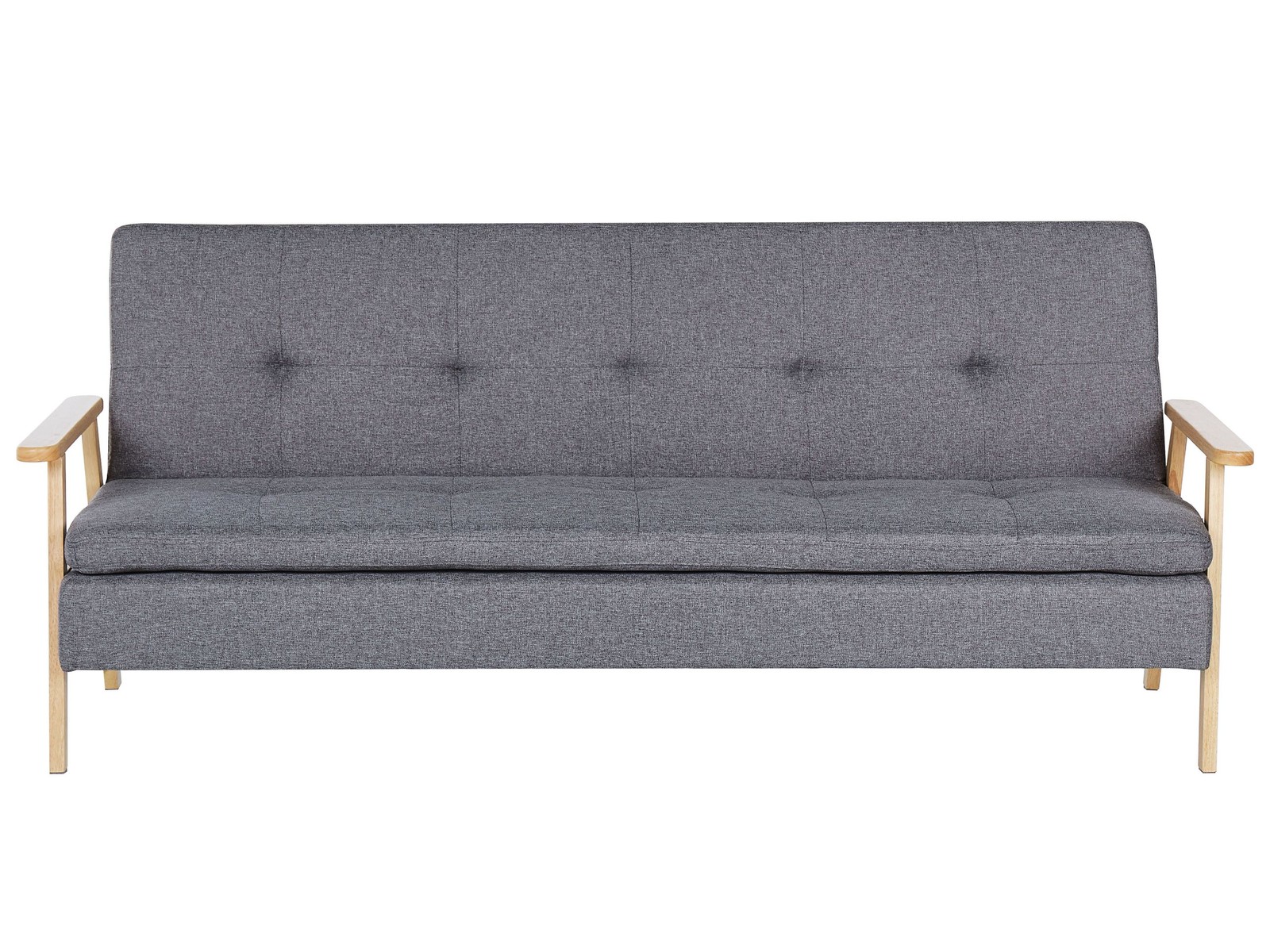 Divano letto 3 posti tessuto grigio TJORN