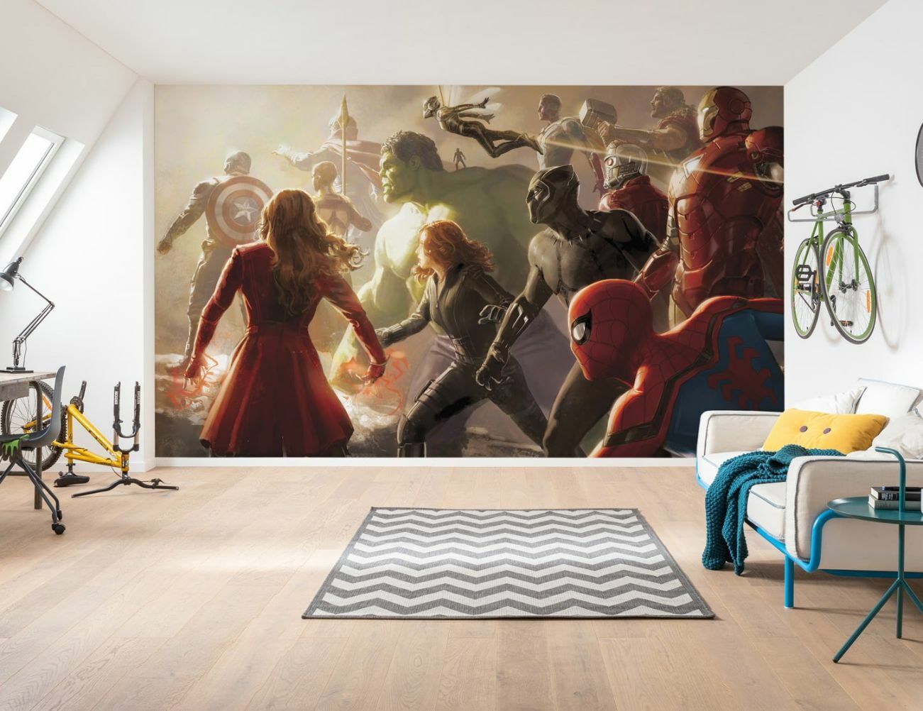 Marvel Foto Parati Avengers Spider-Man Finale Battaglia Hulk Iron Man Huge Muro