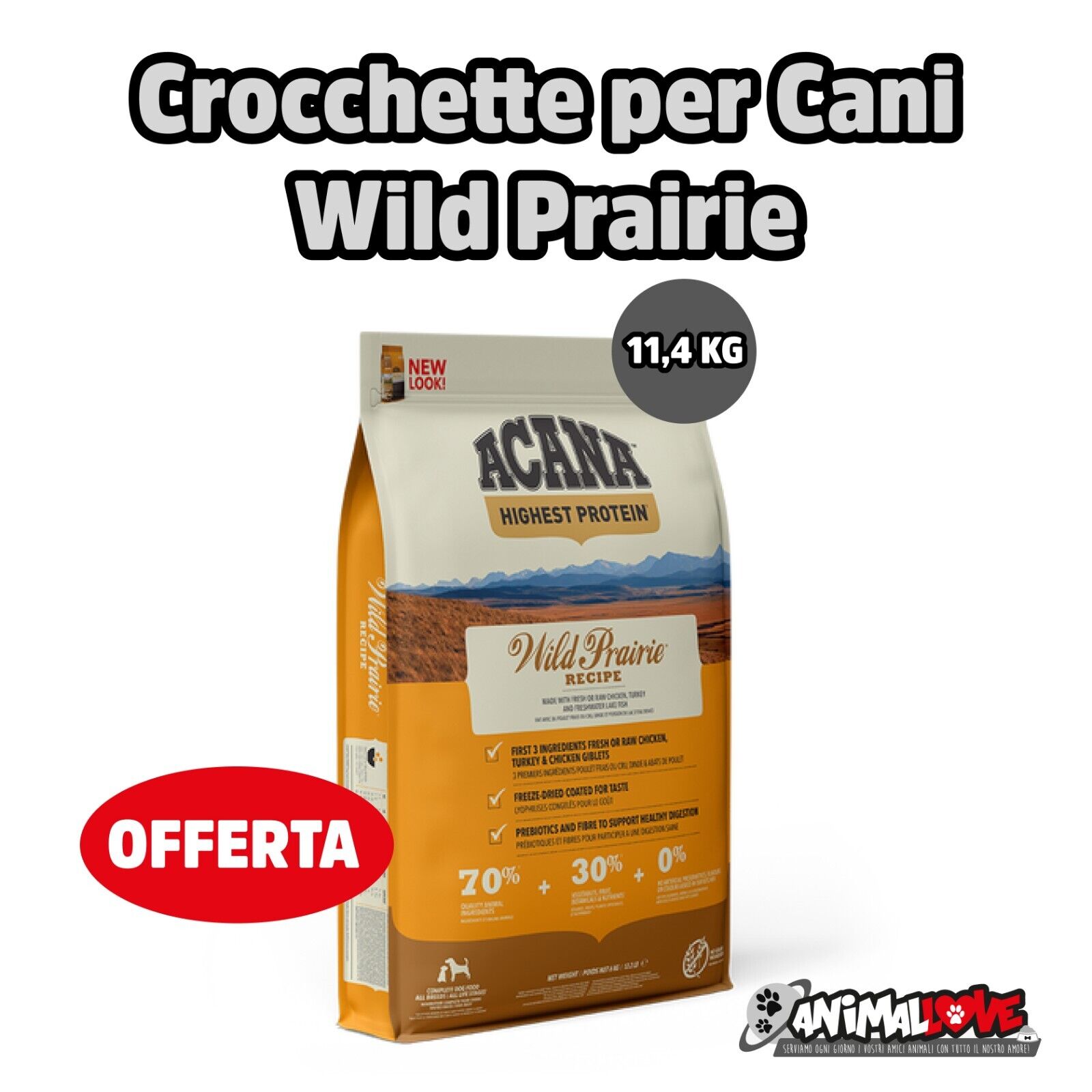 Crocchette per Cani Acana Regionals Wild Prairie 11.4 KG