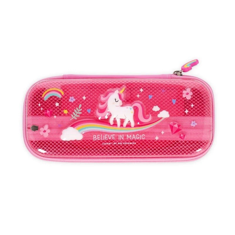 WONDERWOW astuccio UNICORNO portapenne LEGAMI con zip ROSA