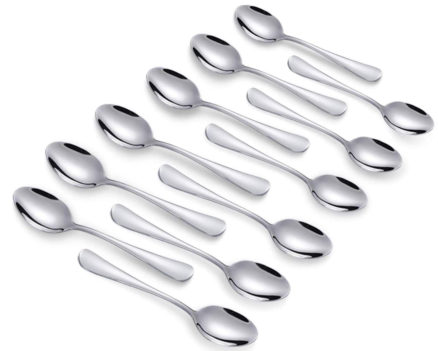 Q&A Demitasse Cucchiaini da Caffè, 10,4 cm in Acciaio INOX Mini Cucchiaini da Ca