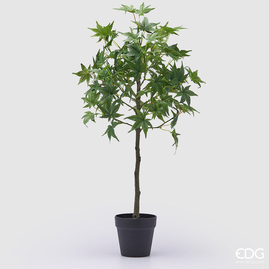 EDG Enzo De Gasperi EDG Enzo De Gasperi Acero con Vaso Artificiale H 76 Cm Green