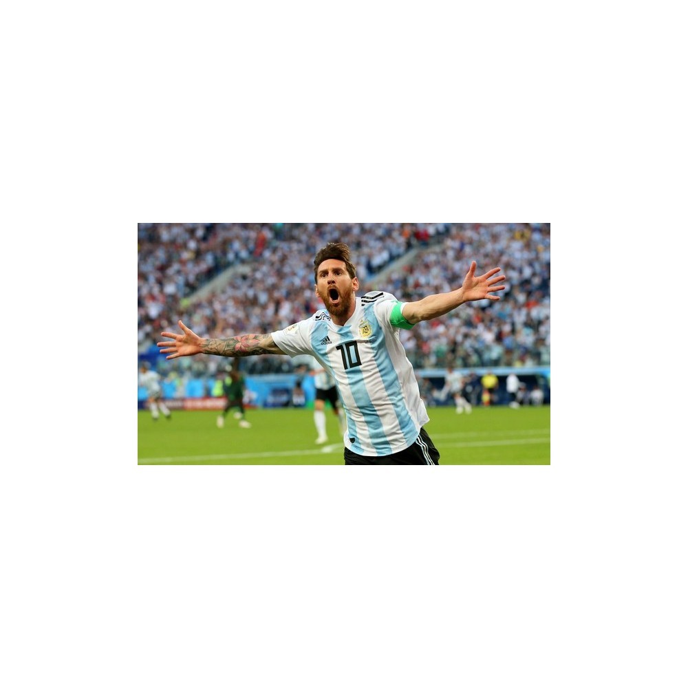 Cialda in Ostia di Lionel Messi con la maglia dell'Argentina per Decorazione di