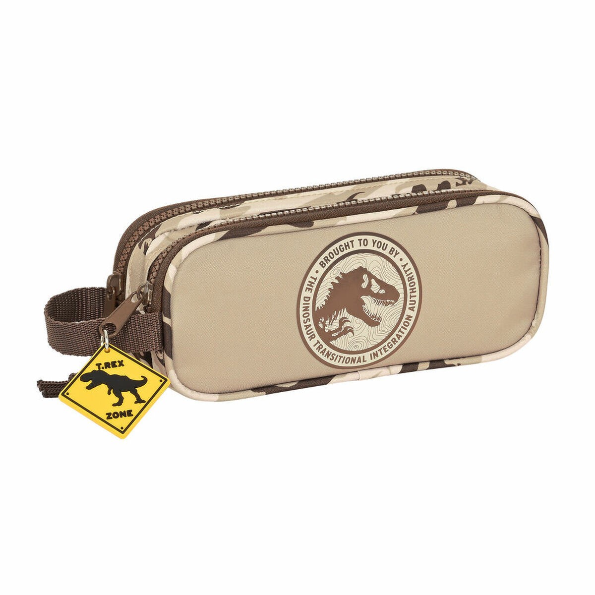 Portaoggetti Doppio Jurassic World Dominion Marrone [21 x 8 x 6 cm]