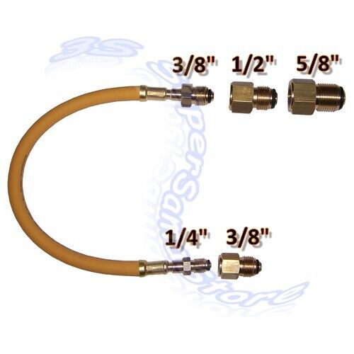 Easyflush by pass tubo flessibile per lavaggio tubazioni con riduzioni 1/4 3/8 1