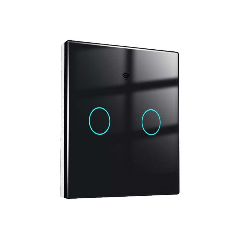 Interruttore Wifi Da Parete 86X86 Pannello Touch 2 Tasti Colore Nero WiFi + RF 4