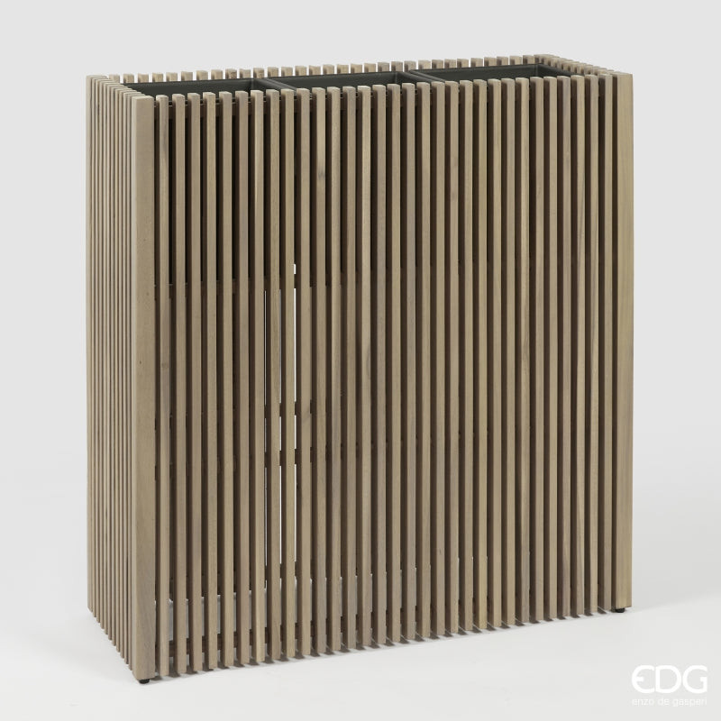 EDG Enzo De Gasperi EDG Enzo De Gasperi Vaso Listelli Rettangolare Legno di Acac