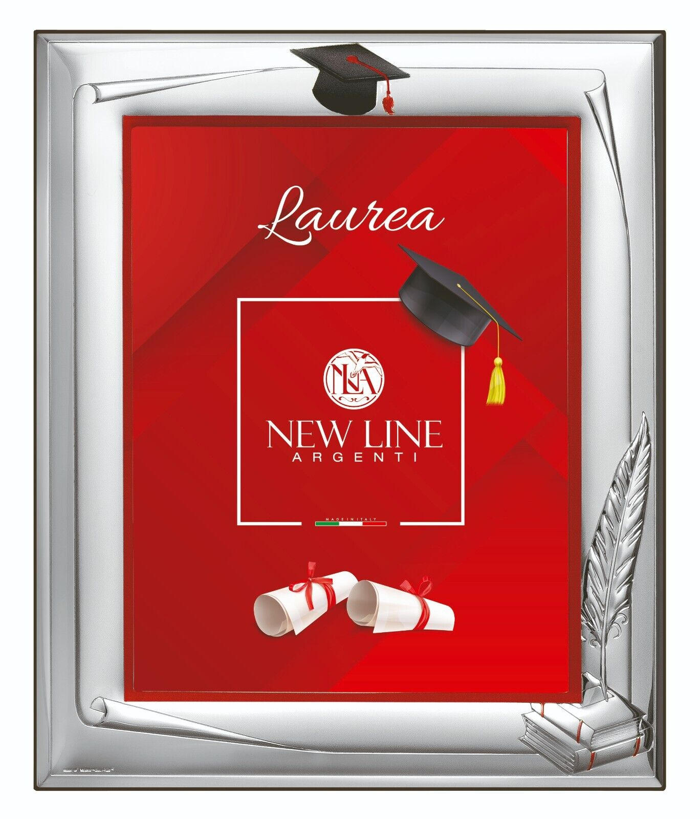 Cornice Porta Foto 13x18 In Argento Regalo Laurea BELTRAMI D 1255 13x18